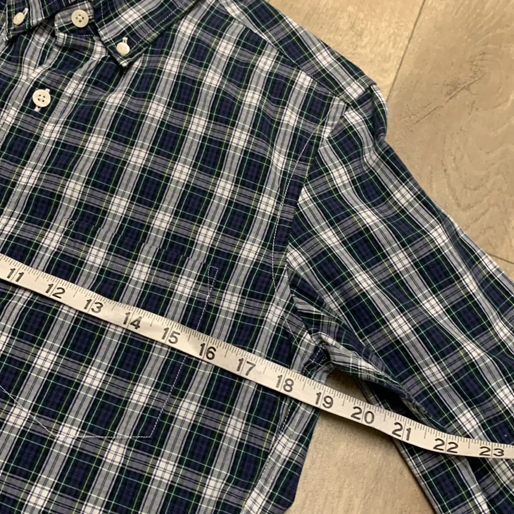 Mens J.Crew‎ Slim Button Down Plaid Casual Long Sleeve Shirt